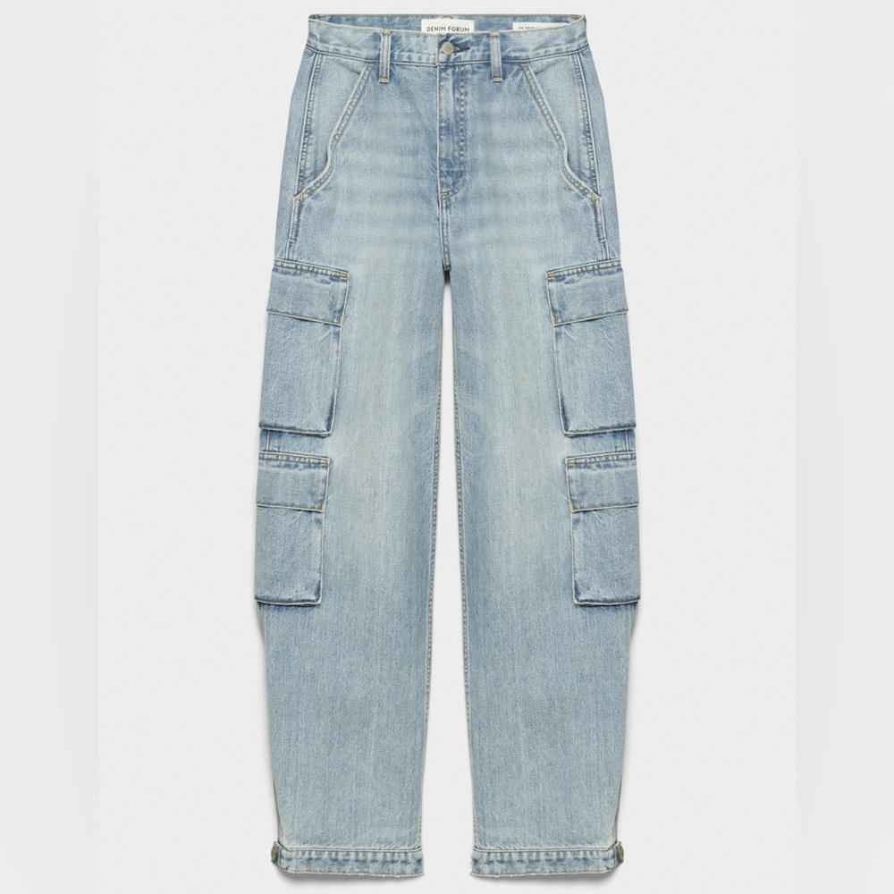 Denim Forum 90’s Millie Blue Cargo Jeans
